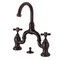 Kingston Brass Bridge Bathroom Faucet with Brass Pop-Up, Oil Rubbed Bronze KS7995AX - alternate 1